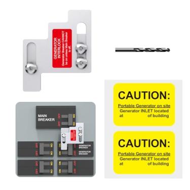 Imagem de Natupal Kit De Intertravamento Gerador Compatível Com Painéis Ge 100 Amperes. Espaçamento 1 3/8" Entre A Rede Principal E O Disjuntor, Profissional
