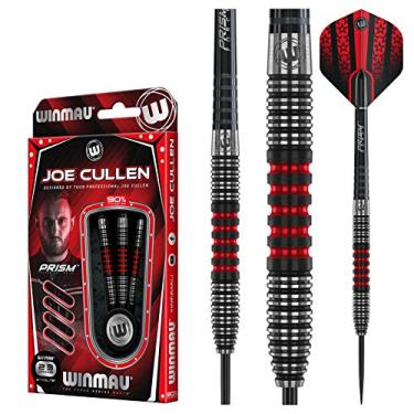 Imagem de Winmau Joe Cullen Signature Edition Conjunto de dardos de tungstênio de 23 gramas com voos e hastes (eixos)