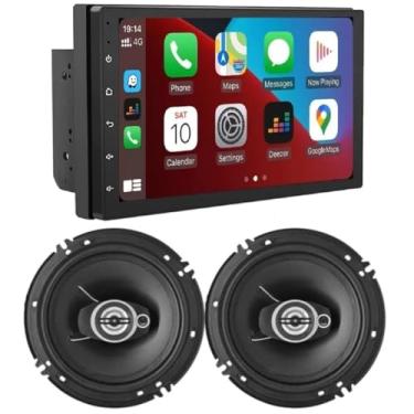 Imagem de Kit Som Automotivo Central Multimidia Mp5 2Din Android e 2 Alto Falantes 6 110W Rms