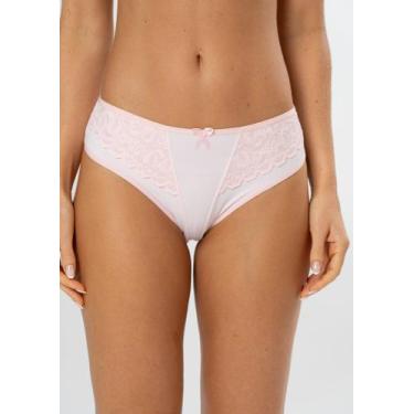 Imagem de Calcinha Tradicional de Microfibra com Detalhe em Renda - Gimara, GG, 