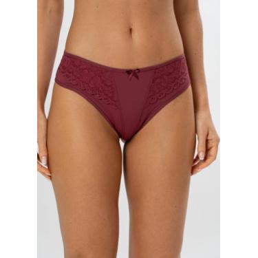 Imagem de Calcinha Tradicional de Microfibra com Detalhe em Renda - Gimara, GG, 