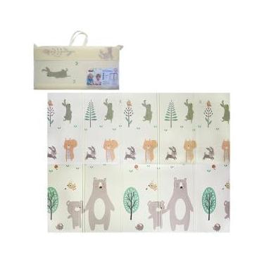 Imagem de Tapete Infantil Emborrachado Dupla Face Dobrável Macio 2m x 1,5m