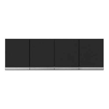 Imagem de Armário P/cozinha Gabinete Andreia 160cm Ajl Móveis, Preto