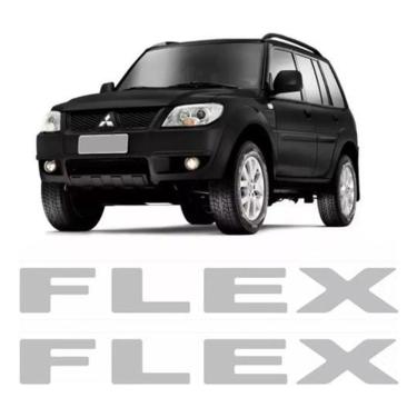 Imagem de Par Adesivos Flex Capo Mitsubishi Pajero Tr4 Cinza Tr4006 Fk