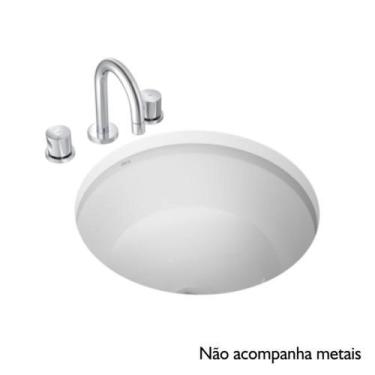 Imagem de Cuba Embutir Redonda 360mm Branco Gelo - Deca - Diâm. Externo 360mm - 
