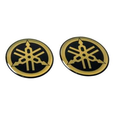Imagem de Adesivo Resinado Logo Tanque Compatível Yamaha Dourado 6,0 F - Spts