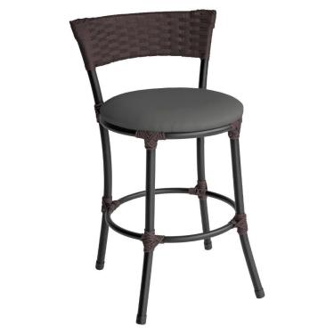 Imagem de Banqueta Baixa Pisa Estofada para Balcão Baixo Gourmet