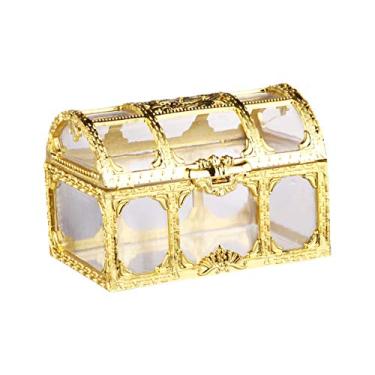 Imagem de KESYOO Pequeno Baú De Tesouro, Caixas Doces, Recipientes Plástico Transparente, Potes, Enfeites Enchíveis, Decorações Artesanais Para Chá Bebê, Lembrancinhas Festa Aniversário Infantil, 10 Peças, Mi