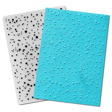 Imagem de DIYology Pasta de plástico em relevo (padrão de neve) artesanato de papel pontos de plástico flocos de neve de inverno impressões texturizadas para fazer cartões scrapbooking 10 x 15 cm