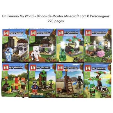 Imagem de Kit Cenário My World  Minecraft Blocos de Montar com 8 Personagens  27