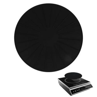 Imagem de lasuroa Tapete Silicone para Fogão Indução, 28cm Tapete Protetor Antiderrapante para Fogão de Indução Protetor Reutilizável Acessórios de Cozinha