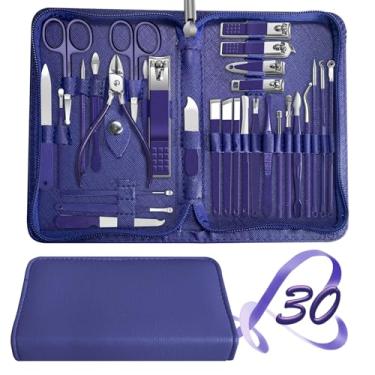 Imagem de Manicure Set 30 in 1 Nail Clippers Set,Nail Manicure Kit for Women,RedFlow Toenail Clippers,Pedicure Kit,Pedicure Tools,Suitable for Travel Manicure Tools (Navy Blue)