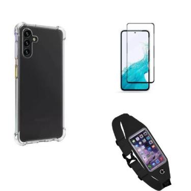 Imagem de Kit Pochete Samsung Galaxy A54 5G + Capinha Anti Impacto + Película de