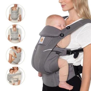 Imagem de Canguru P/Bebê 4 Posições Ergonômico Deluxe Mesh Ergobaby, Preto