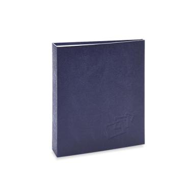 Imagem de Álbum de fotos Ical, encadernação tradicional, para 60 fotos 10x15cm - envelope plástico transparente - linha Cores - modelo azul-escuro texturizado - 167