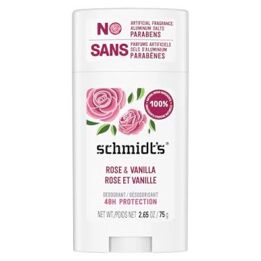 Imagem de Schmidt's Desodorante vegano sem alumínio rosa e baunilha com proteção contra odores 24 horas para mulheres e homens, ingredientes naturais, sem crueldade, 75 g
