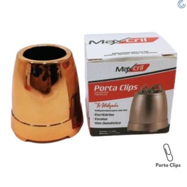 Imagem de Porta Clipes Metalizado Cobre - Maxcril - WALEU / MAXCRIL