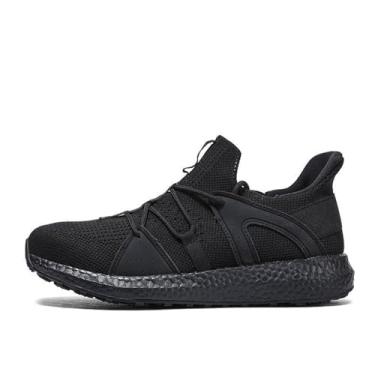 Imagem de Lzyjckh Calçados Masculinos para Caminhada Botas Leves e Antiderrapantes para Atividades ao Ar Livre Calçado Respirável para Caminhadas e Trilhas Para Trekking em Montanha,Black,Foot length 24cm