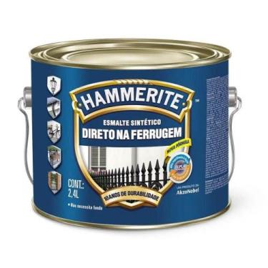 Imagem de Tinta Esmalte Sintético Brilhante Direto na Ferrugem Hammerite Branco 