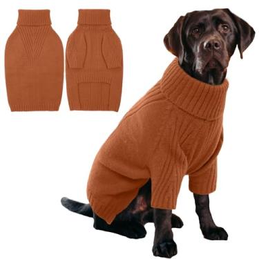Imagem de IECOii Suéter de cachorro GG, roupas de outono para cães extragrandes meninas meninos, pulôver quente, roupas de fantasia de cachorro de Natal, roupas de inverno para animais de estimação de cor