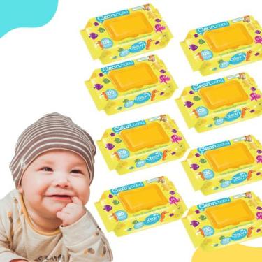 Imagem de Kit 8 Lenços Umedecidos Toalha Com 960 Toalhas Com Tampa Baby Clean 86