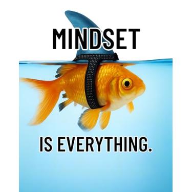 Imagem de ZUKIY Arte de parede Mindset Is Everything - Pôsteres motivacionais para mulheres - Decoração de parede inspiradora para quarto, escritório, sala de aula - Impressão sem moldura 20 x 25 cm - Pôster