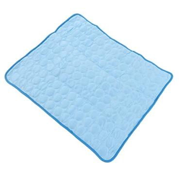 Imagem de Generic Tapete de Resfriamento de Verão para Animais de Estimação, Tapete de Resfriamento de Cachorro Dobramento de Armazenamento Reutilizável Tocante Frio para Uso de Viagens (Azul)