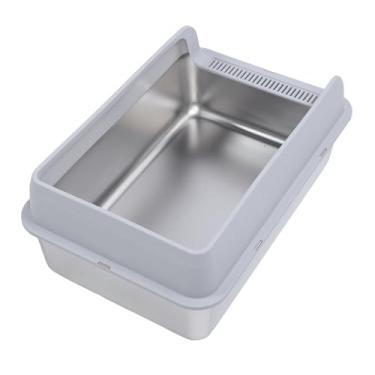 Imagem de Yinhing Caixa de Areia de Gatinho, Caixas de Areia de Gato Fechadas Com de de Gato de Metal de Metal, Bandeja de de Semi -fechada, de de Ninhada de de Alta Lateral Anti -espiral (S)
