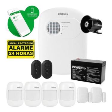 Imagem de Kit Alarme Sem Fio Intelbras ANM 24 NET, 4 Sensores Infra , 2 Magnétic