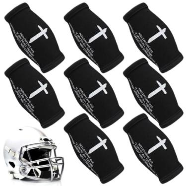 Imagem de Flutesan 8 peças Cross Faith Capa de alça de queixo para capacete de futebol americano compatível com praticamente todos os capacetes de rúgbi para jovens e adultos