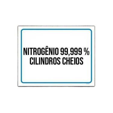 Imagem de Placa Sinalização - Nitrogênio Cilindros Cheios 36X46 - Sinalizo