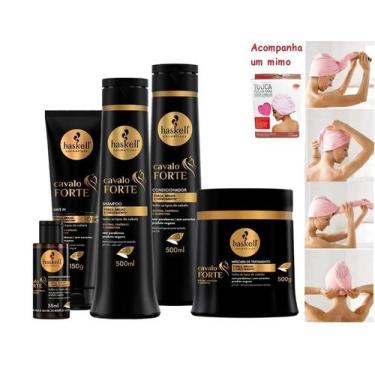 Imagem de Kit Haskell Cavalo Forte Xampu Sh Cond Másc 500ml/g 5 itens