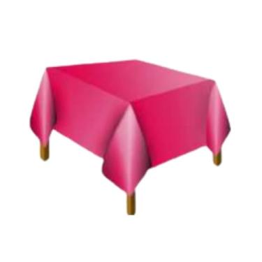 Imagem de Kit 10 Toalhas Plástica de Mesa Para Convidados 78x78cm(Pink)