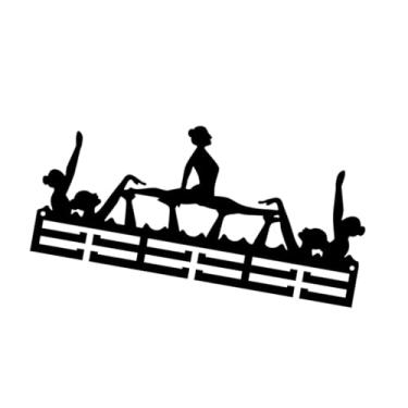 Imagem de UGPLM Suporte para exibição de medalhas, suporte de parede para medalhas, para corrida esportiva, de metal para prêmios, estrutura para porta-medalhas, Dança