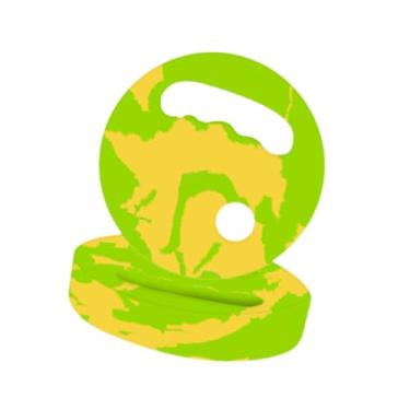 Imagem de Dynwave Discos de Exercício Aquático Equipamento Aeróbico Leve Flutuabilidade Fácil de Segurar Resistência Subaquática Prancha de Natação para Piscina Praia, Verde Amarelo