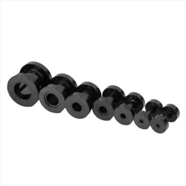 Imagem de Alargador Aço Cirurgico Preto 4mm 5mm 6mm 7mm - Lazer, 2mm