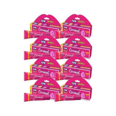 Imagem de Kit 8x Hidratante Labial Carmed Fini Beijos Cor Rosa 10g - CIMED