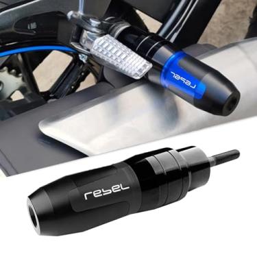 Imagem de HJSYYDS Para REBEL 500 Rebel500 rebel500 2025 2024 Protetor deslizante de escape de motocicleta proteção do motor Crash Pad Frame Sliders (preto)