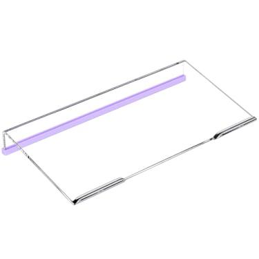 Imagem de Richboom Suporte de teclado acrílico para teclado slime/compacto, suporte inclinado para teclado de computador com 78 teclas com tira de silicone, compacto, 30 cm de comprimento