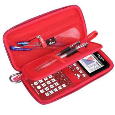 Imagem de Mchoi Capa rígida combinando com TI-84 Plus CE/TI-84 Plus/TI-Nspire CX II CAS/TI-Nspire CX II/TI-83 Plus/TI-89 Titanium/TI-85 / TI-86 Color Graphing Calculator, somente capa, vermelho