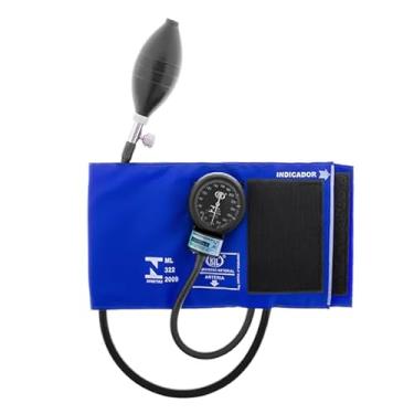 Imagem de Aparelho de Pressão Esfigmomanômetro Bic Azul Royal Black - Fecho de Contato 05 Anos de Garantia