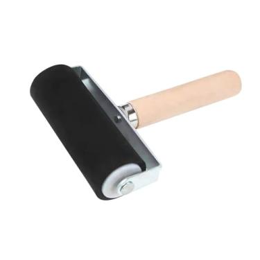 Imagem de Fancyes Rolo de impressão de borracha Brayer, suprimentos para artesanato, fácil de usar, ferramenta prática de carimbo para artesanato, pintura a óleo, Largura Do Rolo 10cm