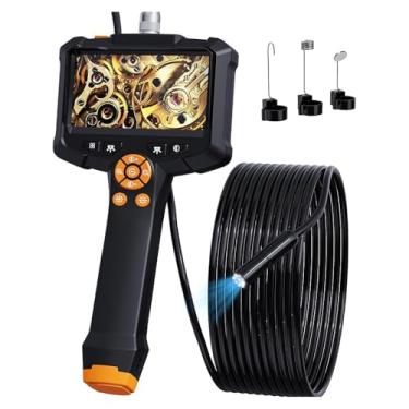 Imagem de Câmera Endoscópica Industrial 1080p HD Boroscópio Com Tela LCD Cabo 5m Para Inspeção