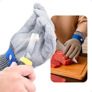 Imagem de Luva De Segurança Anticorte Malha Aço Anti Corte Resistente - Hxt