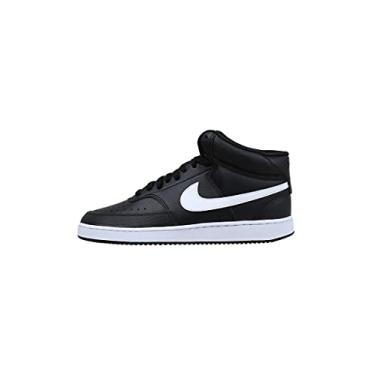 Imagem de Nike Tênis Court Vision Mid masculino, preto/branco, 43 regular EUA, Branco