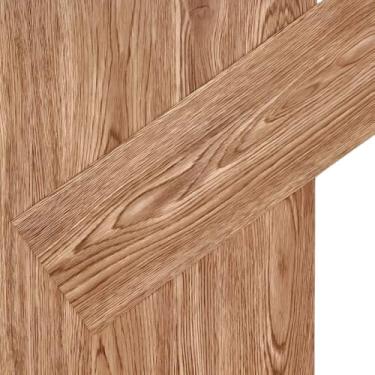 Imagem de 36 Peças Piso Vinílico Adesivo 90x15cm Lavável Madeira (Marrom 04)