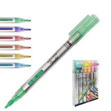 Imagem de MARCA TEXTO 6 CORES PASTEL EFEITO GLITTER - KZ6013 - KAZ