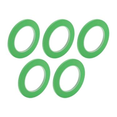 Imagem de Edinstry 5 fitas adesivas de 0,5 polegadas x 52,5 metros, fita adesiva de pintura de fácil remoção para pintura, etiquetagem e artesanato DIY, papel crepe, aderência média, sem resíduos, fita