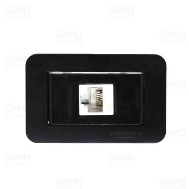 Imagem de Tomada para Móveis Rede Rj45 Lumitek, Preto