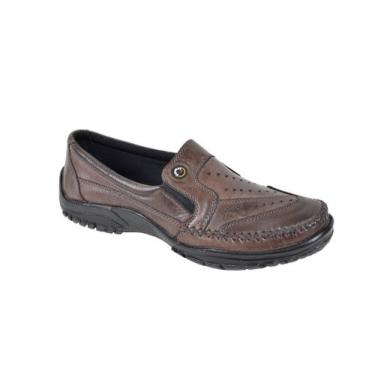 Imagem de Sapatilha Mocassim Masculina - Couro - 4002 - Framay Calçados, Café, 4